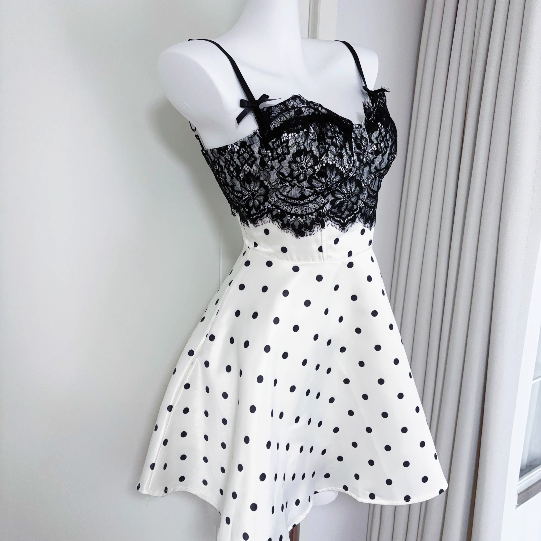 Classy Satin Lace A Line Short Party Gown Vacation Dress