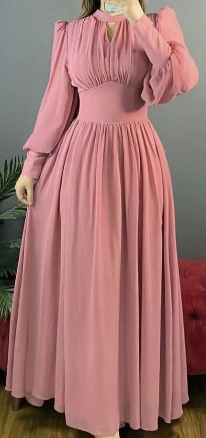 Simple A-line Long Sleeves Prom Dress Fashion Evening Dress
