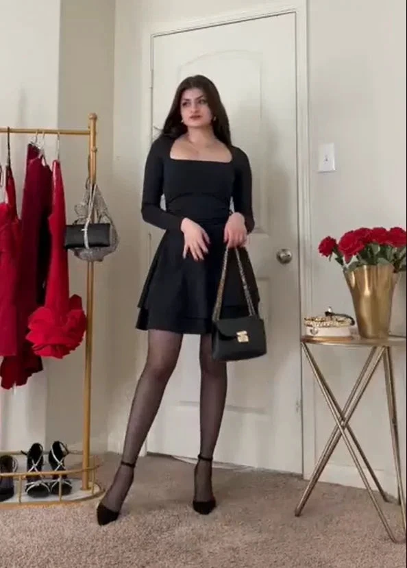 Sexy Black Party Dress Black Outfit Dress Short Homecoming Dress Y4514 by simplepromdress