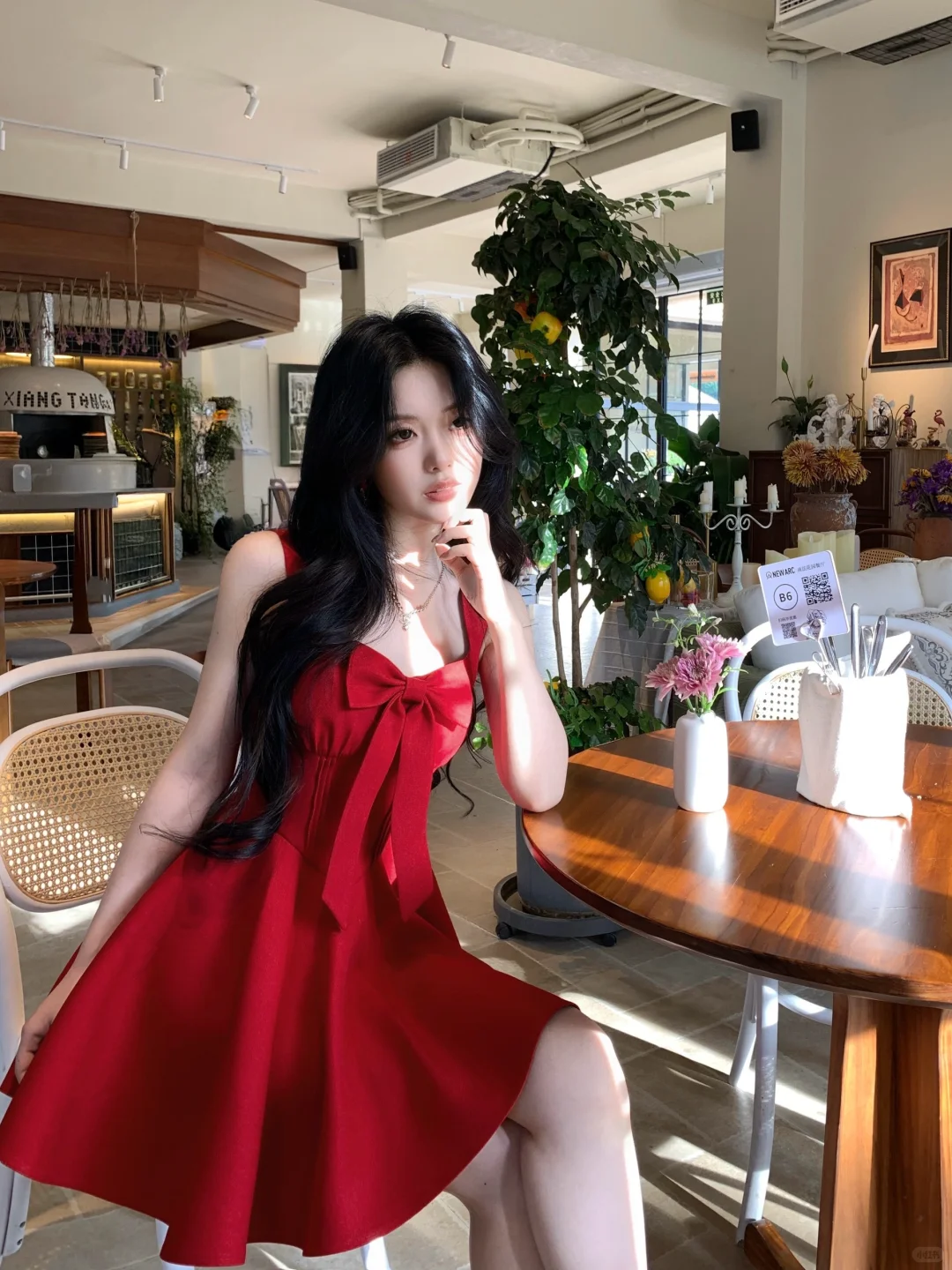 Vintage Red Satin A-Line Short Birthday Outfits 7th Grade Homecoming Dress - View 5 | FashionDia