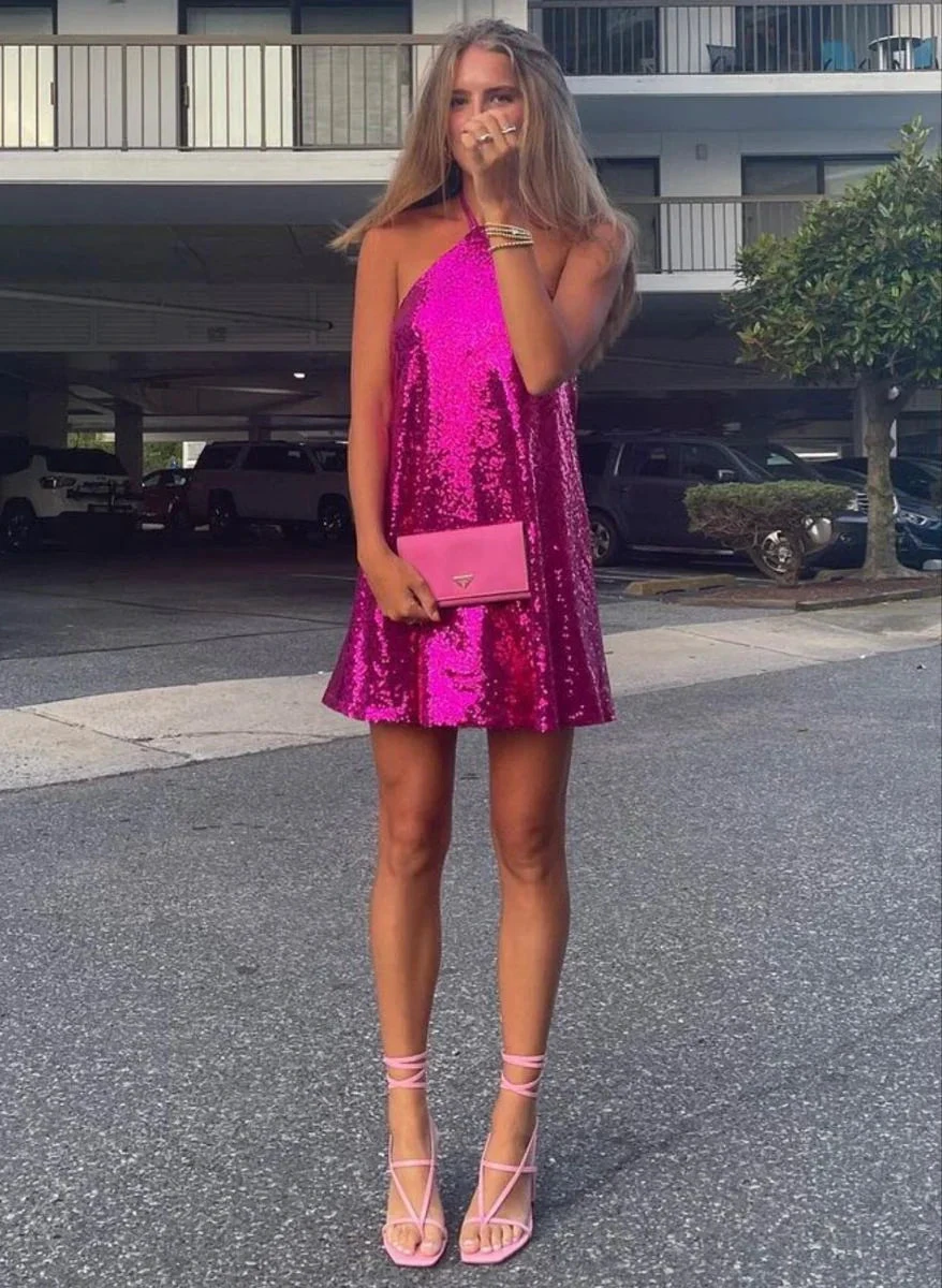 A-line Sequins Homecoming Dress Party Dress Y2330 by simplepromdress