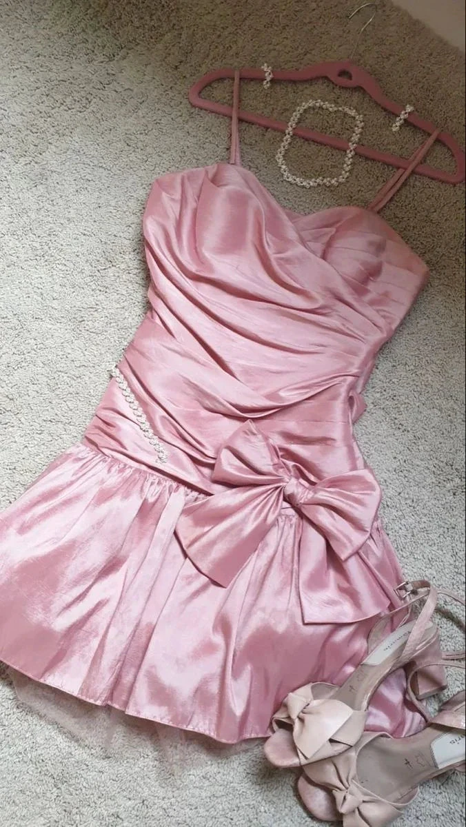 Lovely Pink Homecoming Dress Pink Party Dress Y2352 by simplepromdress