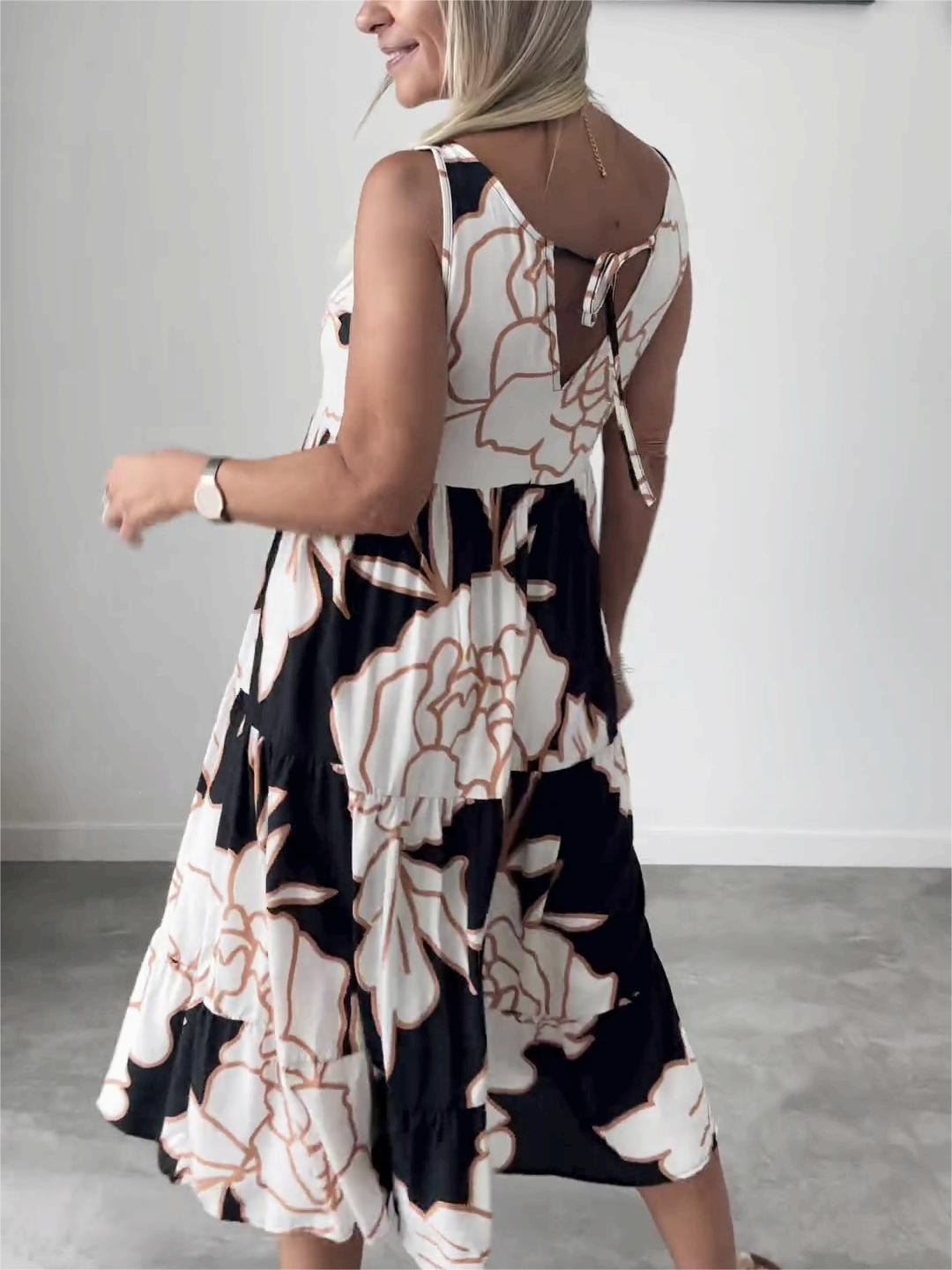 Virginia Premium Stylish Floral Print Dress Statement Occasion Edit
