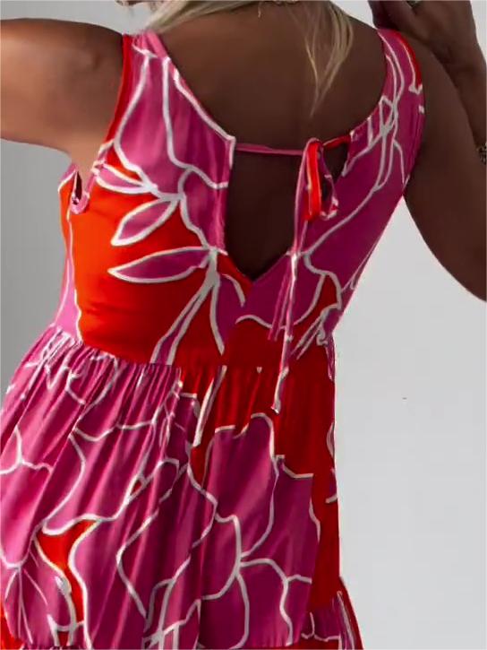 Virginia Premium Stylish Floral Print Dress Statement Occasion Edit