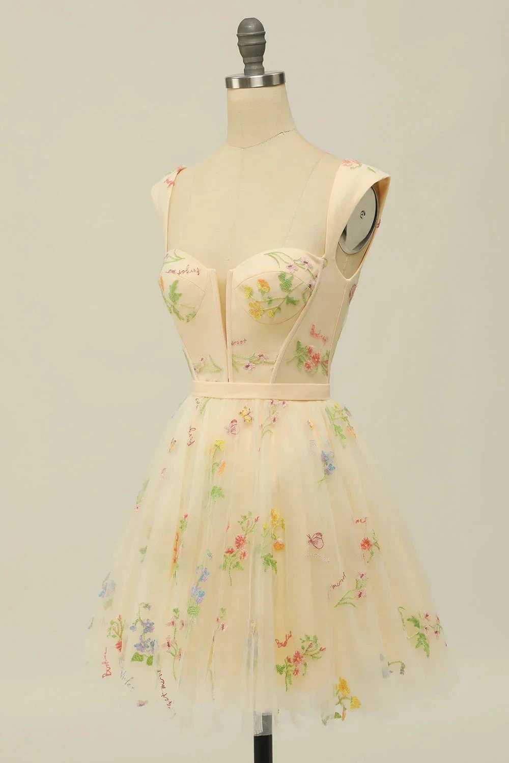 Cute A Line Sweetheart Purple Short Homecoming Dress with Embroidery (ZD11485)