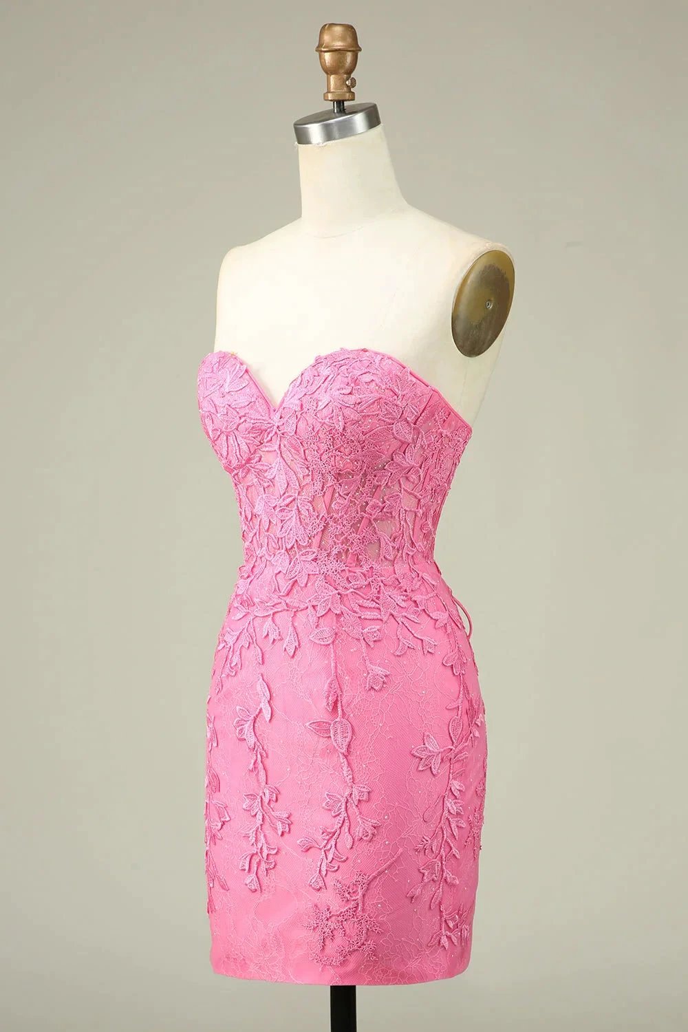 Bodycon Light Green Sweetheart Corset Short Homecoming Dress with Appliques (ZD11540)