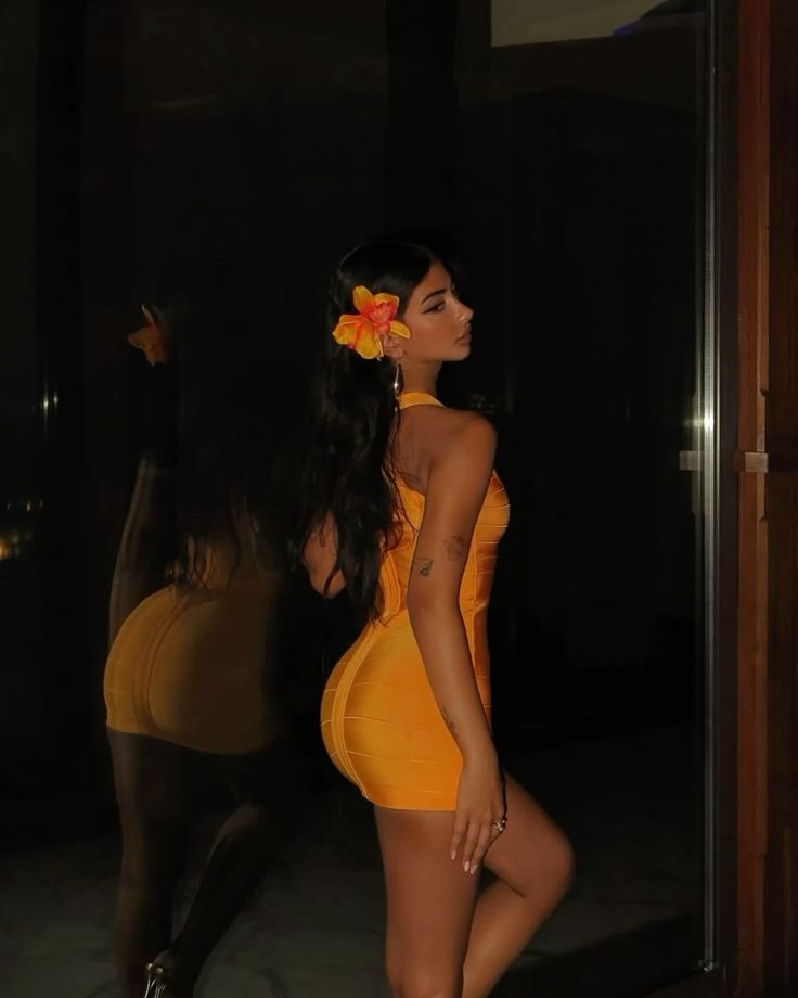 Unique Halter Orange Sheath Short Cocktail Dress Homecoming Dress