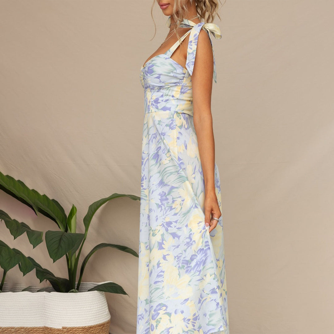 Orva Fashionable Floral Midi Dress for Women Modern Chic Style