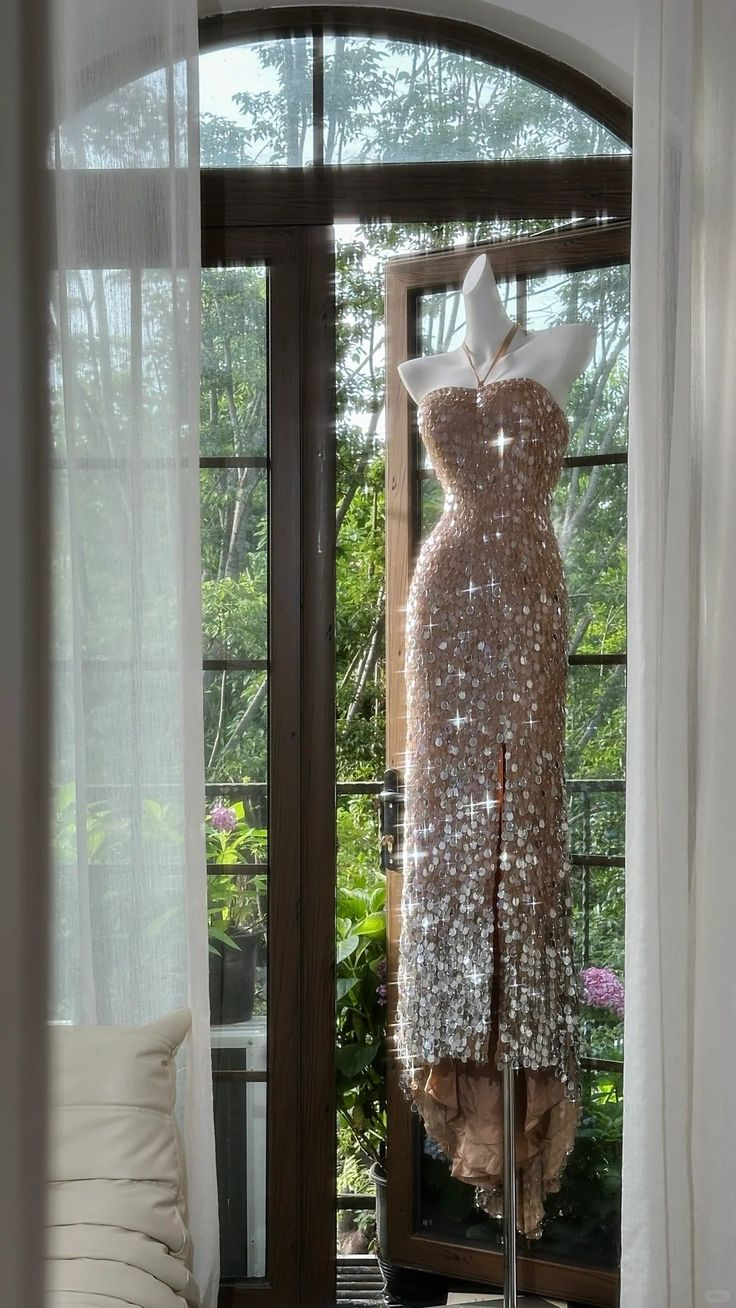Gorgeous Halter Sequin Slit Mermaid Party Dress Long Evening Dress