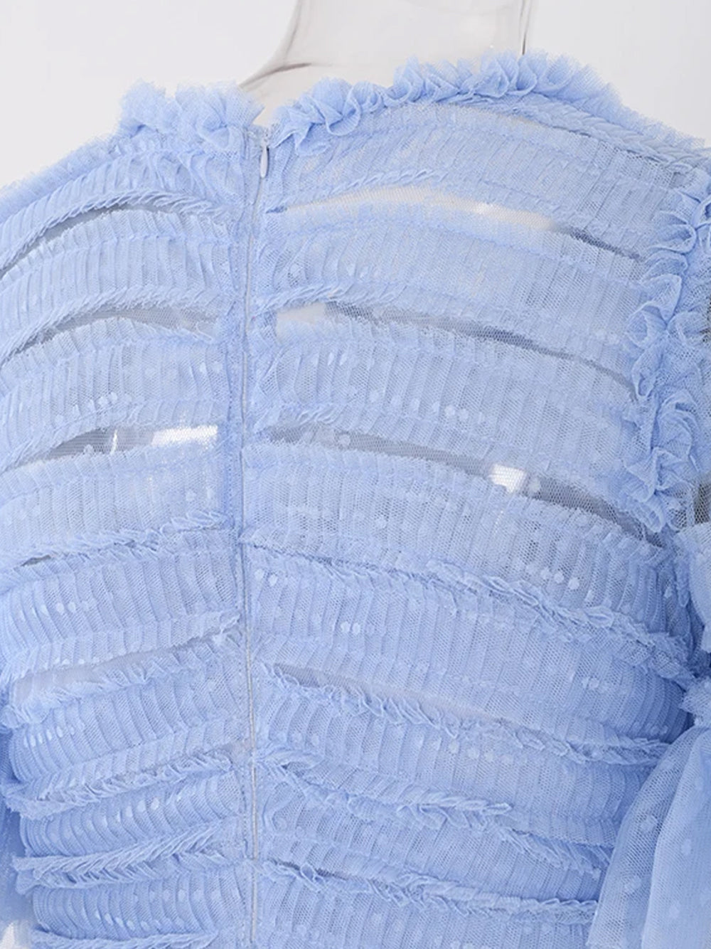 LANTE Ruffle Dress in Arctic Blue