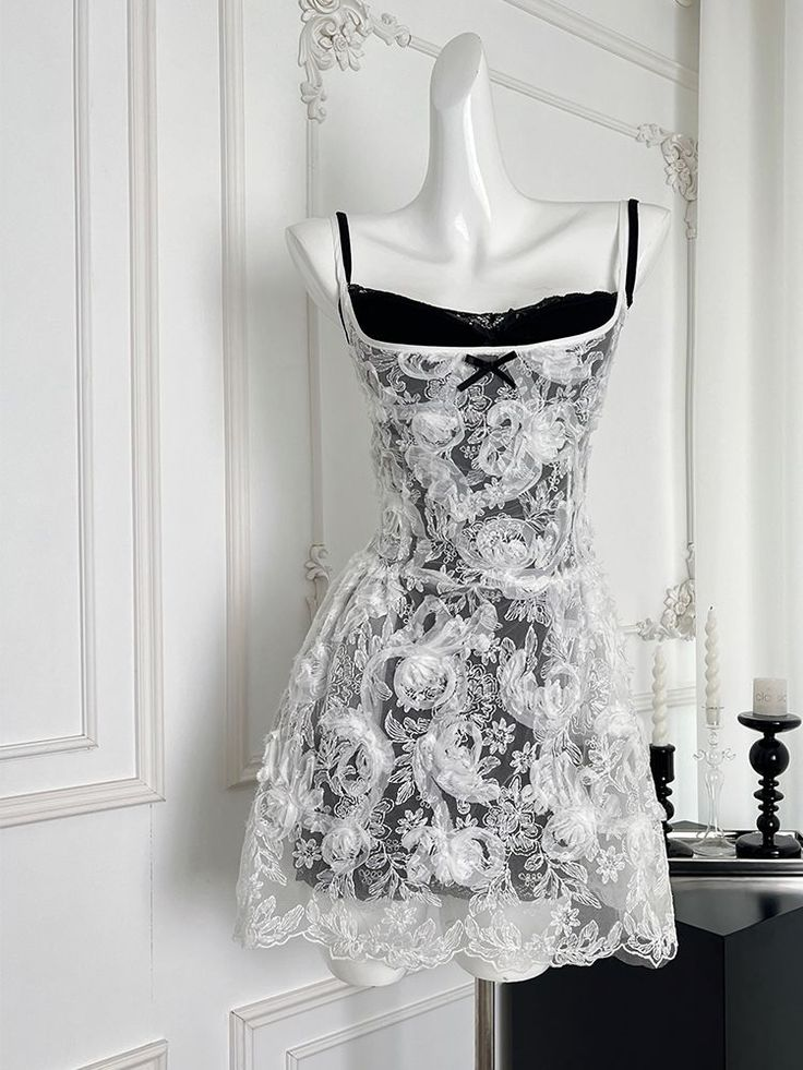 Chic Rose Floral Short Holiday Dress Party Dress - FashionDia