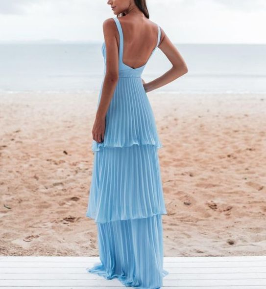 Charming Blue Prom Dress Long Evening Dress Y6363 - View 3 | VelvetHem