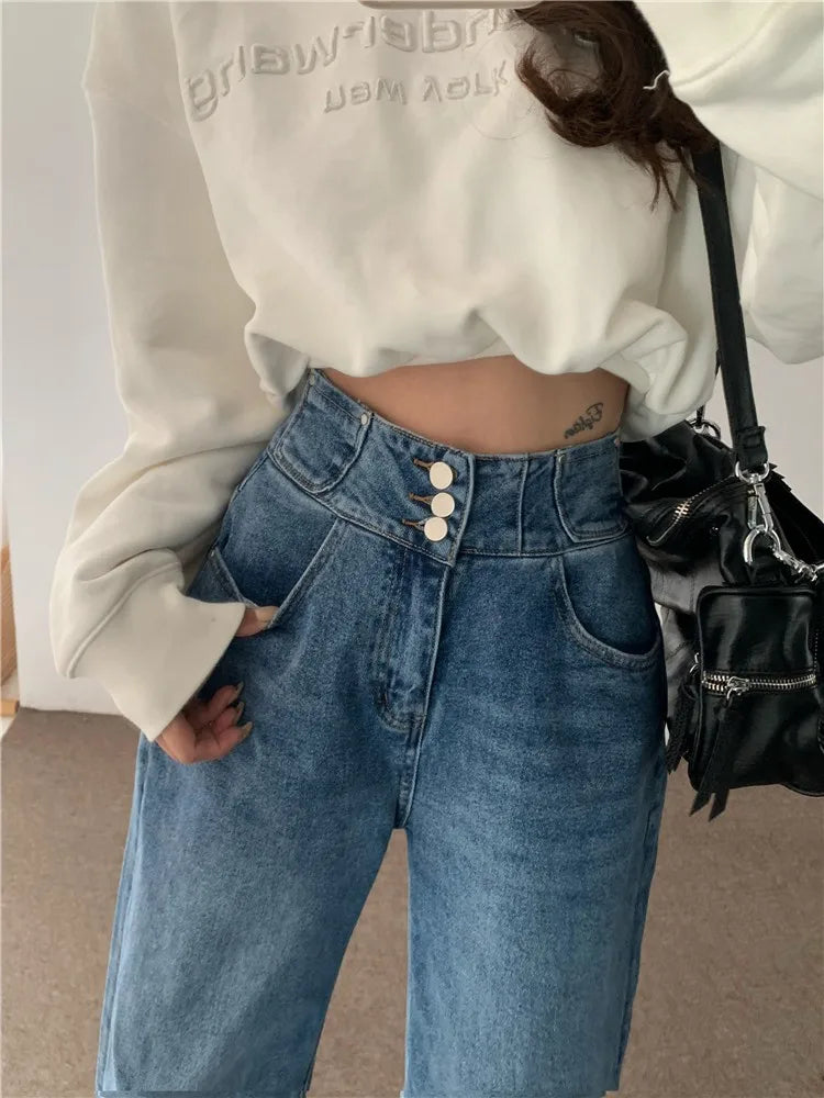 Streetwear Classic FullLength Denim Pants for Women