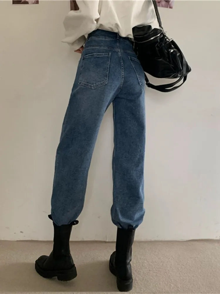 Streetwear Classic FullLength Denim Pants for Women