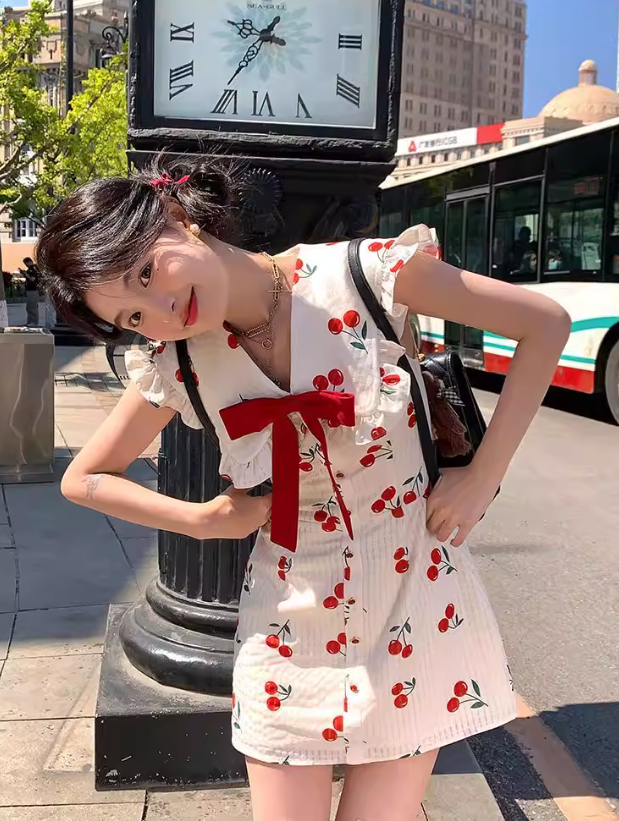 French-style 2026 New Pretty Women's Summer Short Dress