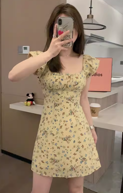French-style 2026 New Pretty Women's Summer Short Dress