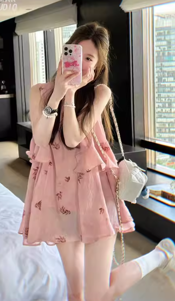 French-style 2026 New Pretty Women's Summer Short Dress