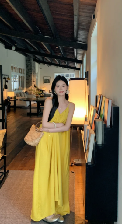 New Pretty French-style Elegant Summer Women's Long Dress