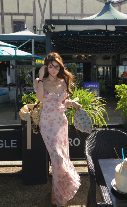 New Pretty French-style Elegant Summer Women's Long Dress - FashionDia