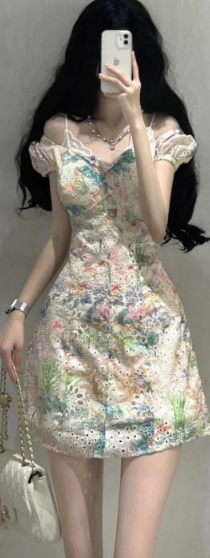 French-style 2026 New Pretty Women's Summer Short Dress