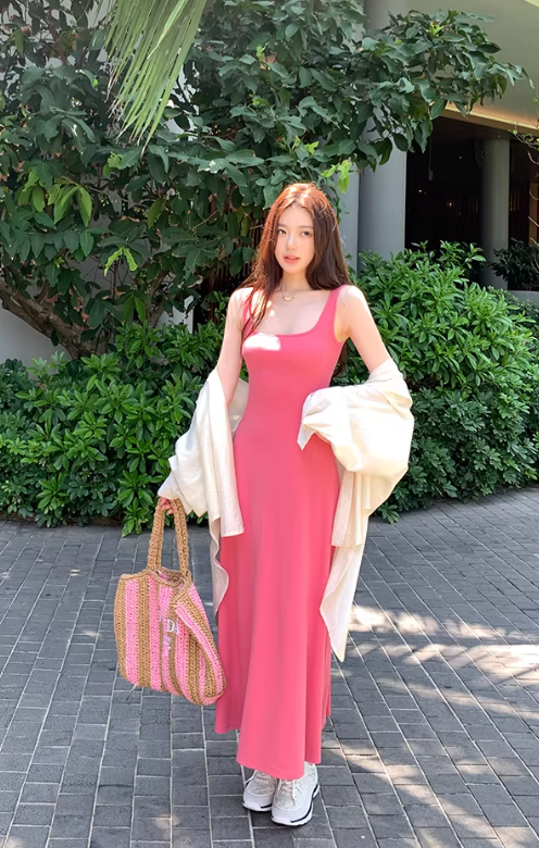 New Pretty French-style Elegant Summer Women's Long Dress - FashionDia