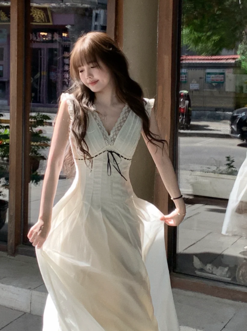 New Pretty French-style Elegant Summer Women's Long Dress - FashionDia