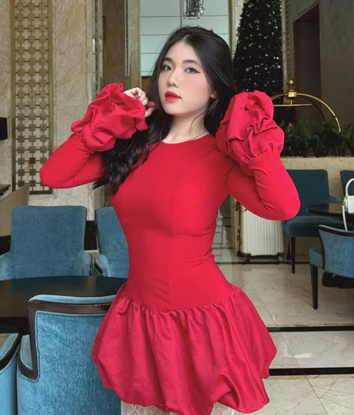 Cute Red Satin Ruched A-Line Homecoming Dress Short Birthday Dress - View 2 | FashionDia
