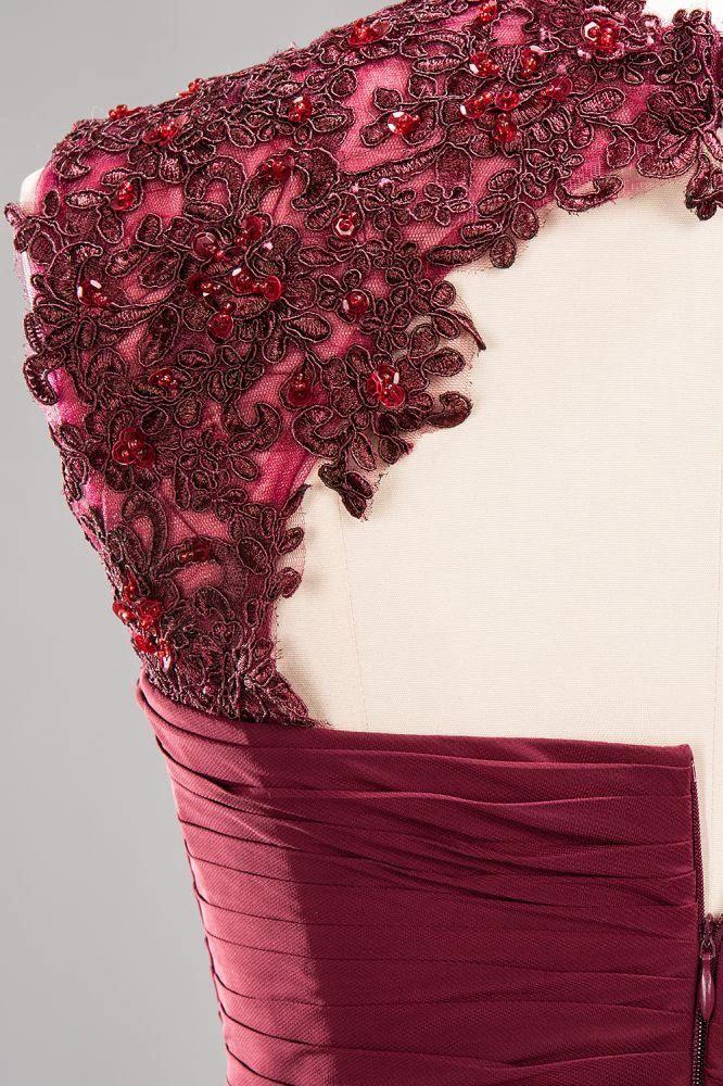 A-line Chiffon Appliques Jewel Sleeveless Knee-Length Bridesmaid Dresses with Ruffles (ZD13116)