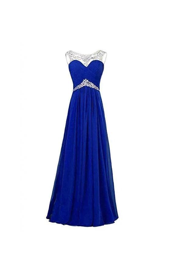 A-line Chiffon Bridesmaid Evening Party Prom Ball Gown (ZD13166)