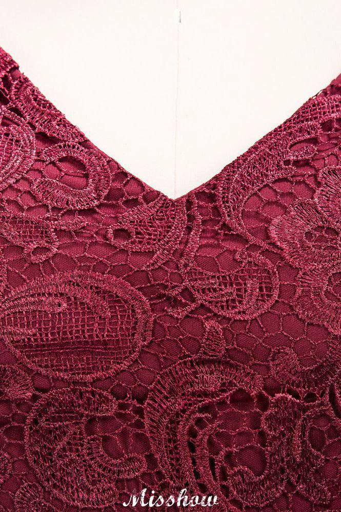 A-line Chiffon Lace V-Neck Sleeveless Floor-Length Bridesmaid Dresses with Ruffles (ZD12882)