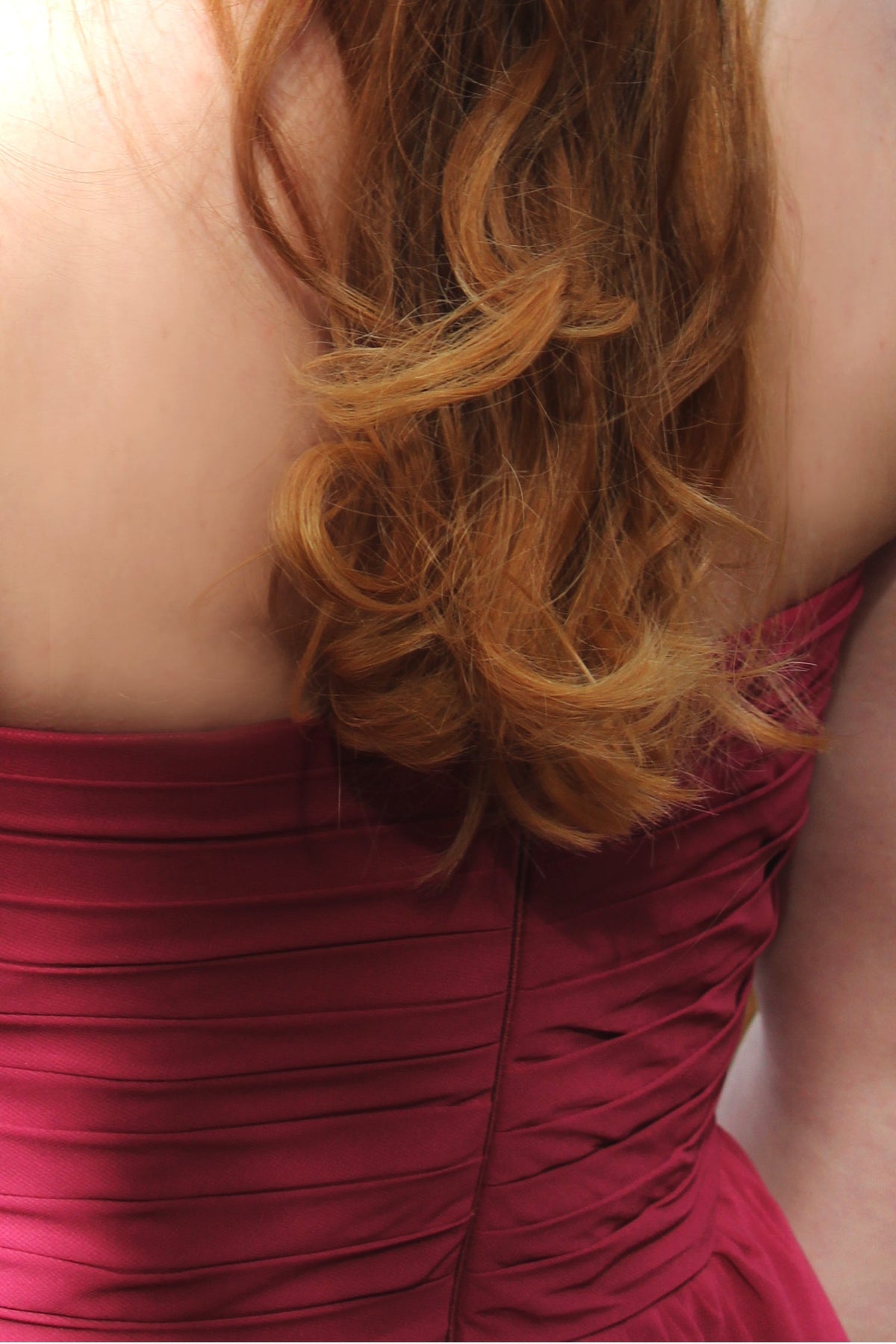 A-line Strapless Knee Length Chiffon Sleeveless Prom Dress