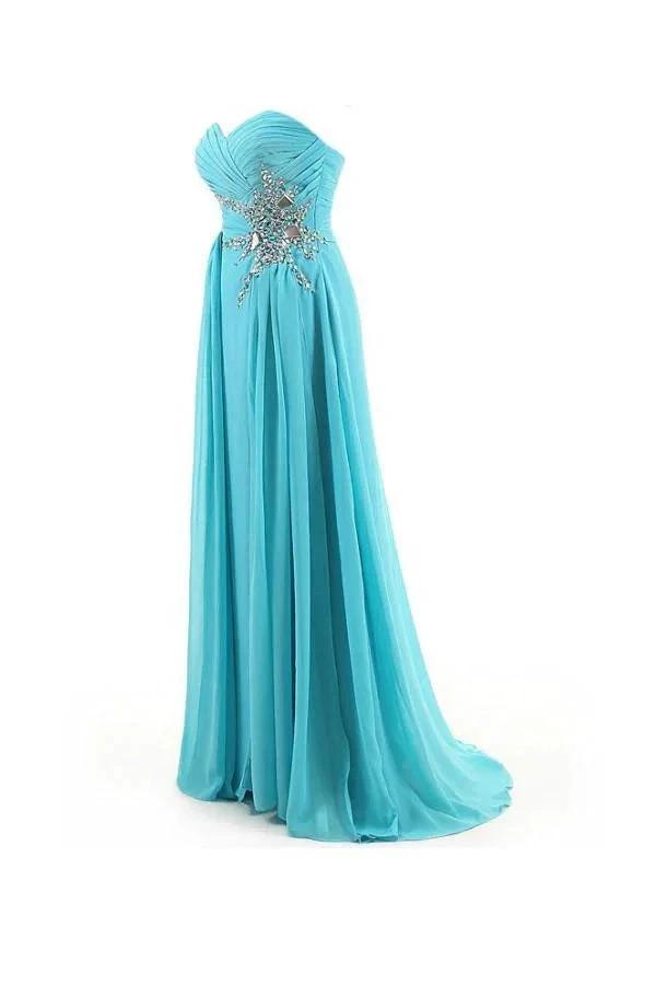 A-line Sweetheart Beading Chiffon Prom Dress Evening Gown (ZD13170)