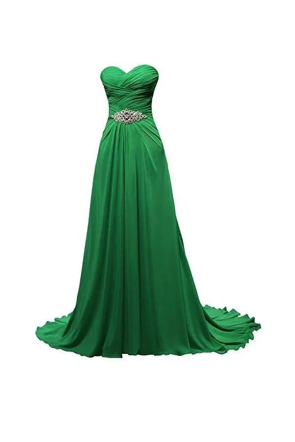 A-line Sweetheart Floor Length Chiffon Bridesmaid Dresses (ZD13200)