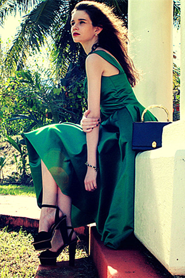 A-line Sweetheart Tea Length Chiffon Sleeveless Prom Dress