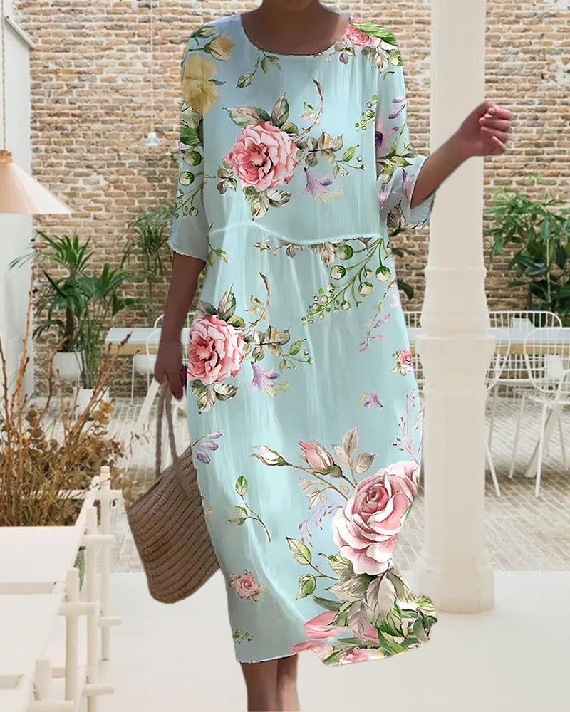 Rebecca Aesthetic Floral Belly Dress Everyday Luxe Edit