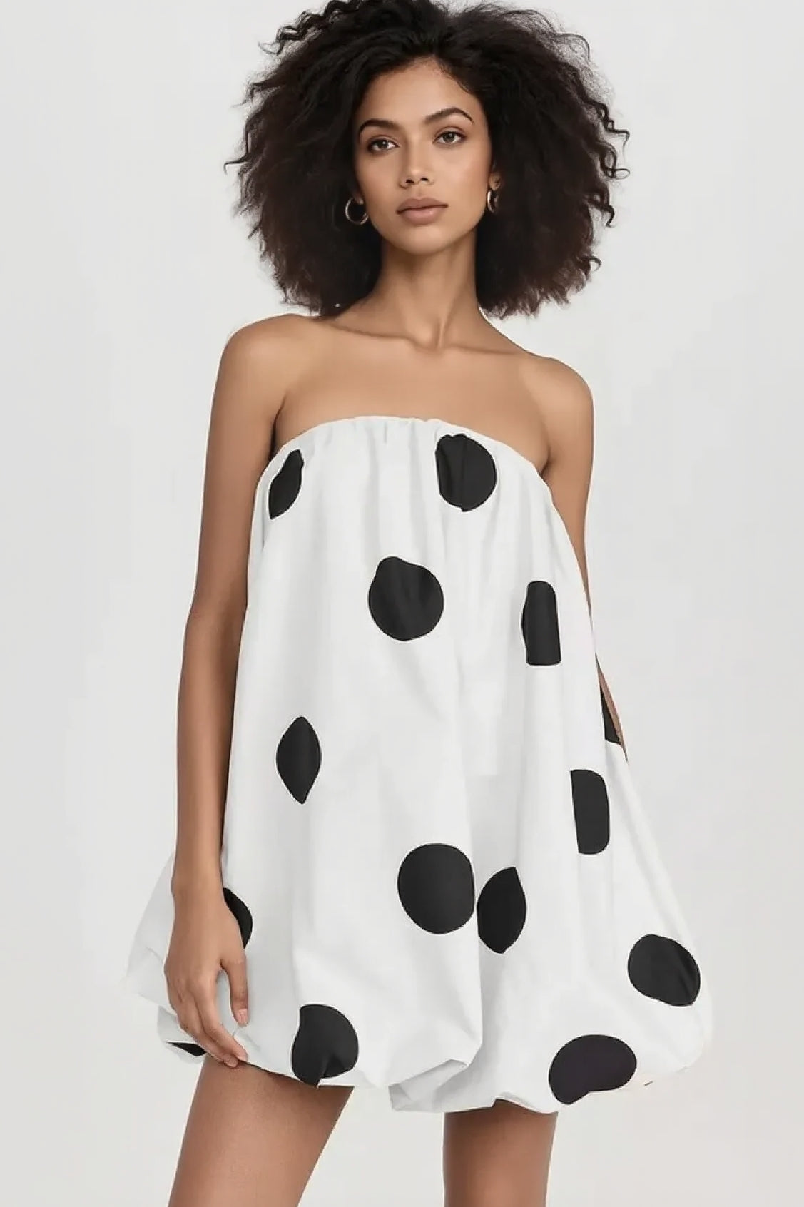 Polka Dot Print Bodycon Mini Dress