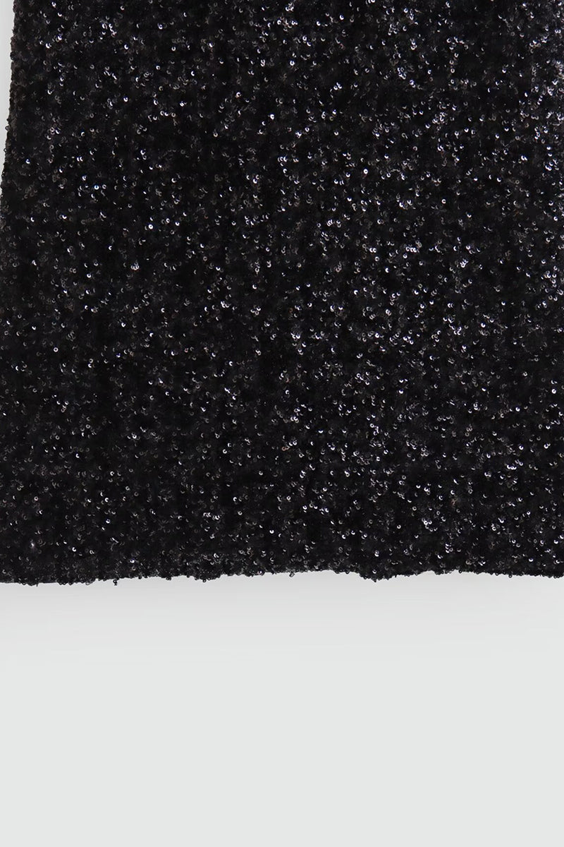 Elegant Solid Sequins Backless O Neck Evening Dresses - View 9 | VelvetHem