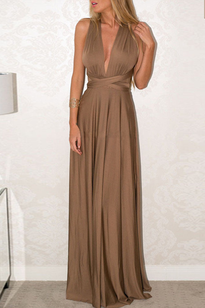 Elegant Solid Backless Strap Design Evening Dress Dresses(20 Colors) - View 12 | VelvetHem