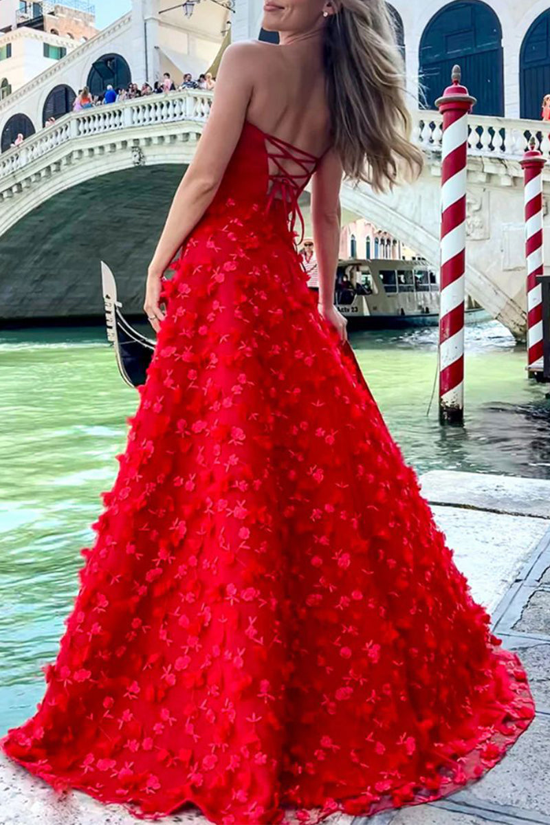 Elegant Solid Frenulum Strapless Evening Dress Dresses - View 6 | VelvetHem