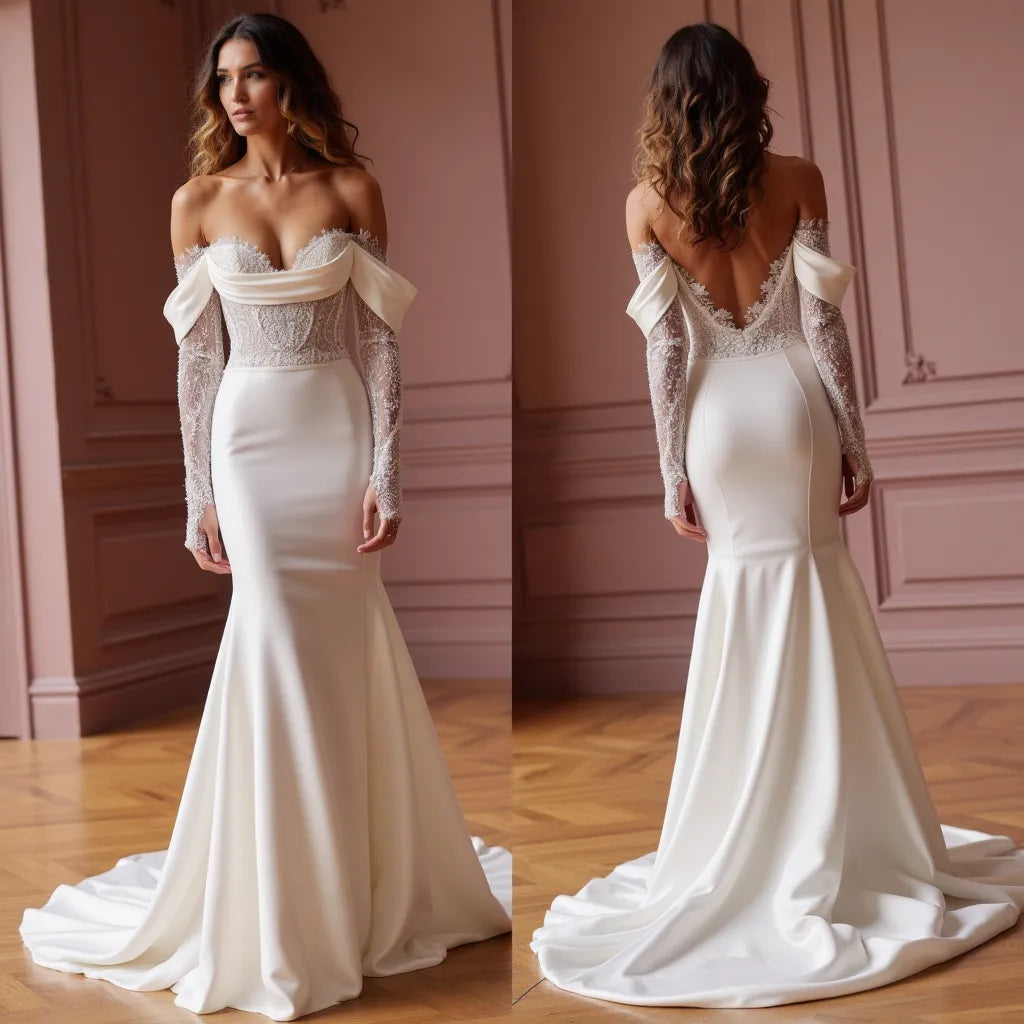 Mermaid Bridal Dress with a Glamorous Look for a Fairy Tale Wedding