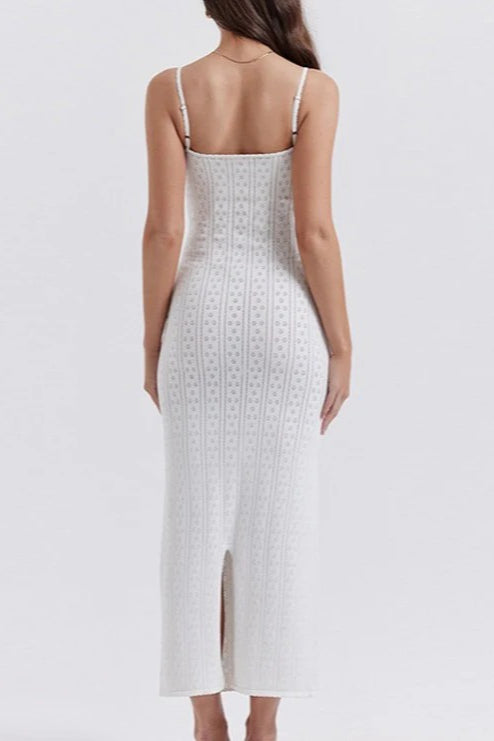 Knit Cami Cutout Fashionable Sweater Dress - View 3 | VelvetHem