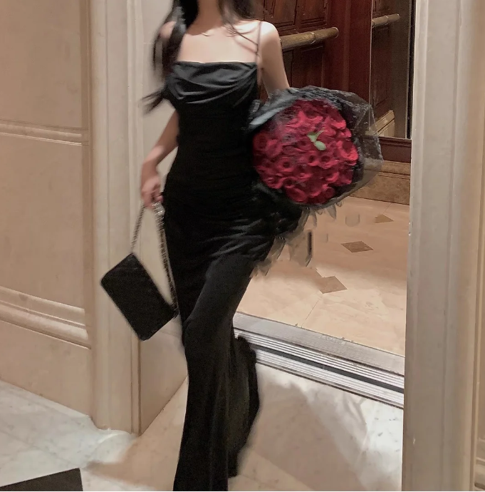 Elegant Sexy Bodycon Mermaid Dress Fashion Straps Evening Party Dress - View 4 | FashionDia