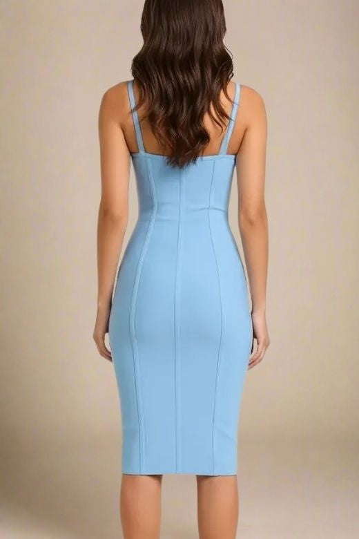 Abi Bandage Dress - Sky Blue