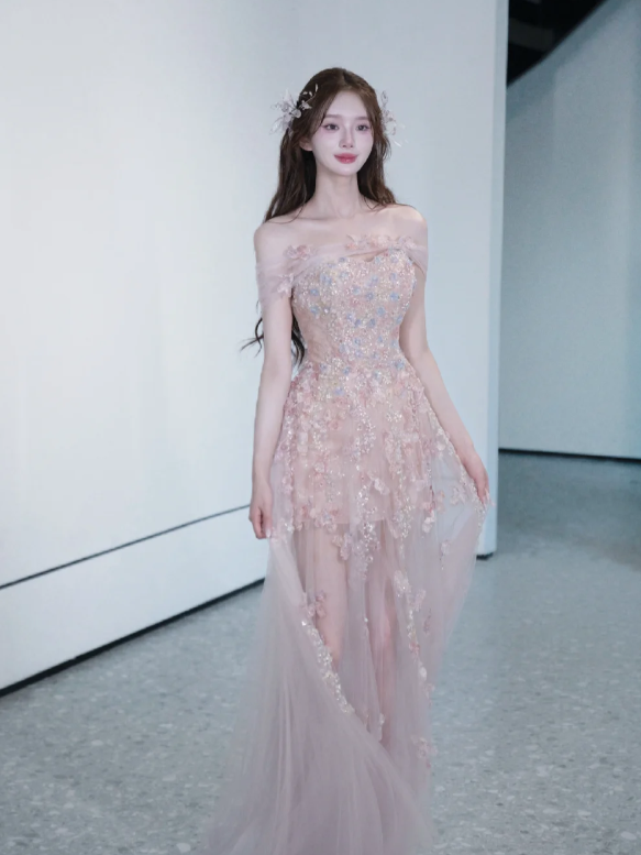 Strapless Tulle Prom Party Dress Birthday Dress Evening Dress - View 3 | FashionDia