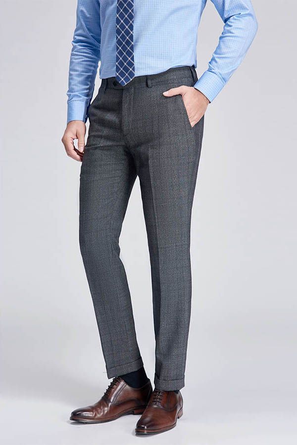 Advanced Grey Plaid Mens Suits for Business Peak Lapel Bespoke Suits for Men Sale