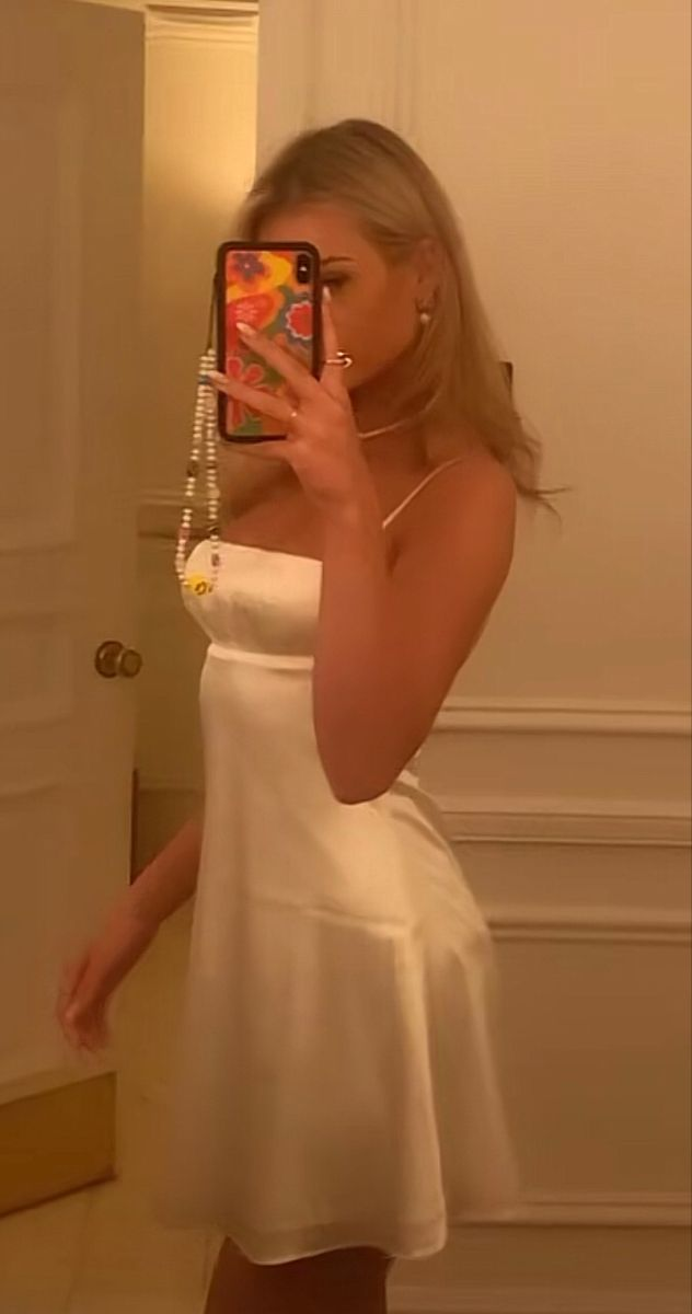 Spaghetti Straps A Line White Homecoming Dress Mini Summer Dress J7696