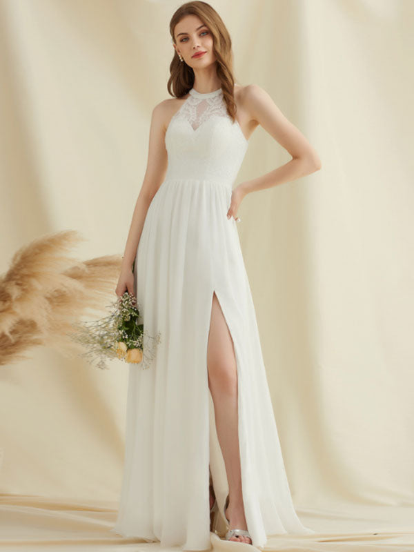 Amazing Evening Dress A-Line Jewel Neck Chiffon Floor-Length Applique Formal Dinner Dresses Party Dress