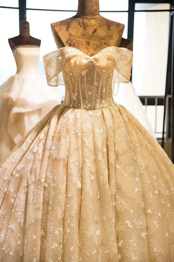 Amazing Strapless Cap sleeves Lace appliques Wedding Dress (ZD13785)