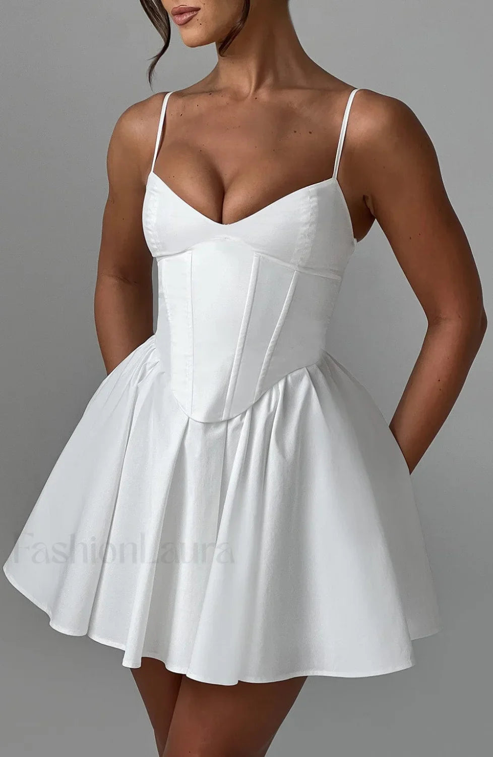 Analeigh Mini Graceful Dress - Ivory