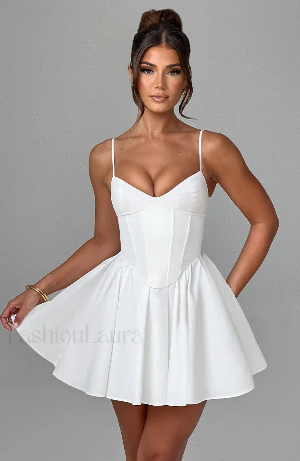 Analeigh Mini Graceful Dress Ivory XS Dress